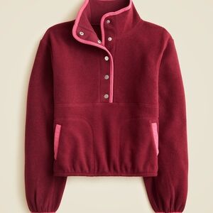 J. Crew Women's Burgundy Fleece Jacket